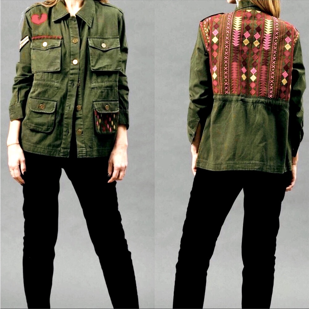 Summer of Love Army jacket sz Medium & Small Petite New!